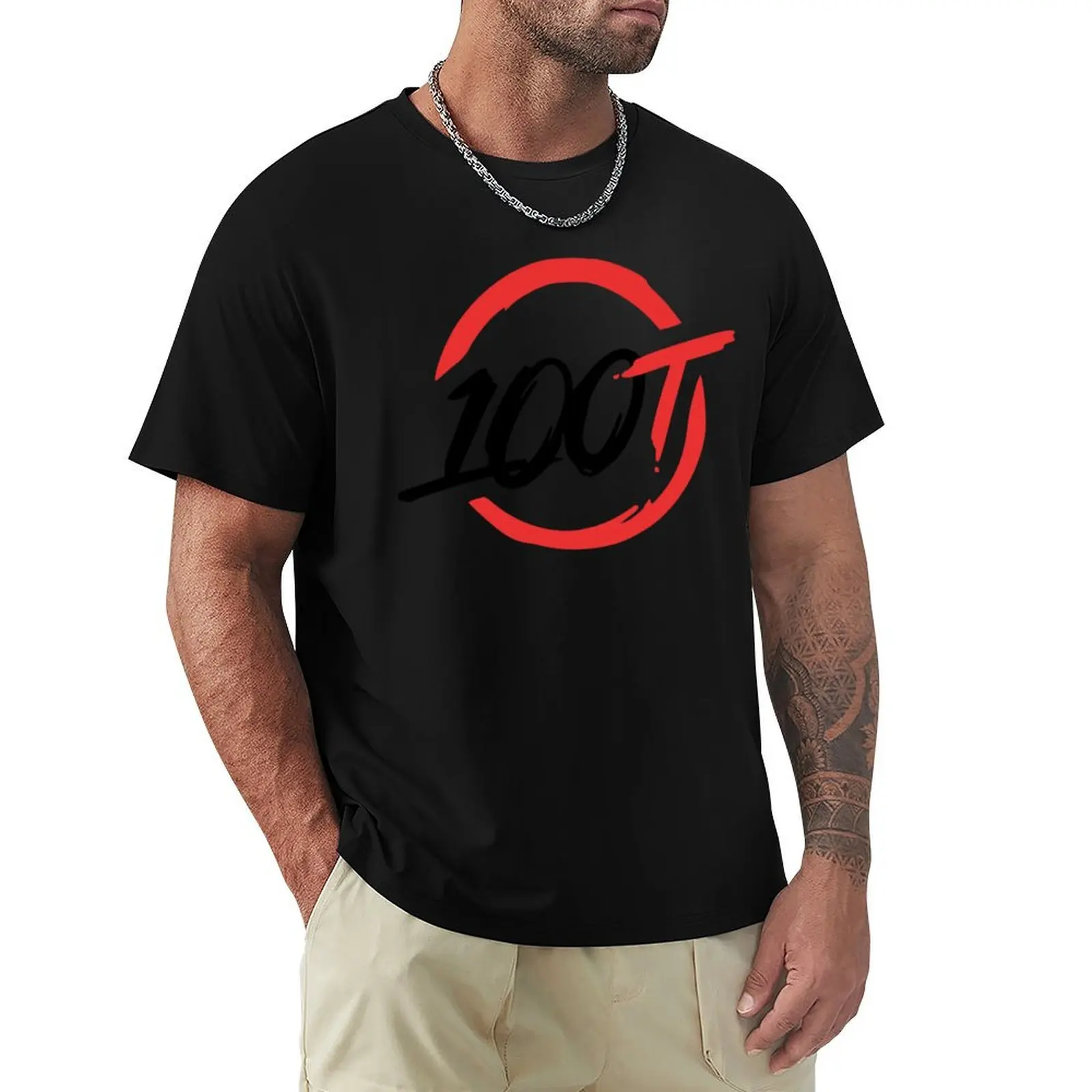 100 Thieves T-Shirt Big and Tall Gym T-Shirt
