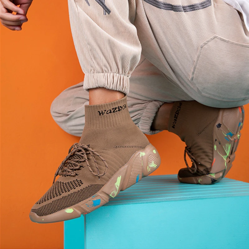 New Unisex Fashion Sneakers Women Sock Boots Shoes Ladies Casual Loafers Student Sports Shoes Woman Men Shoes Plus Size Boots