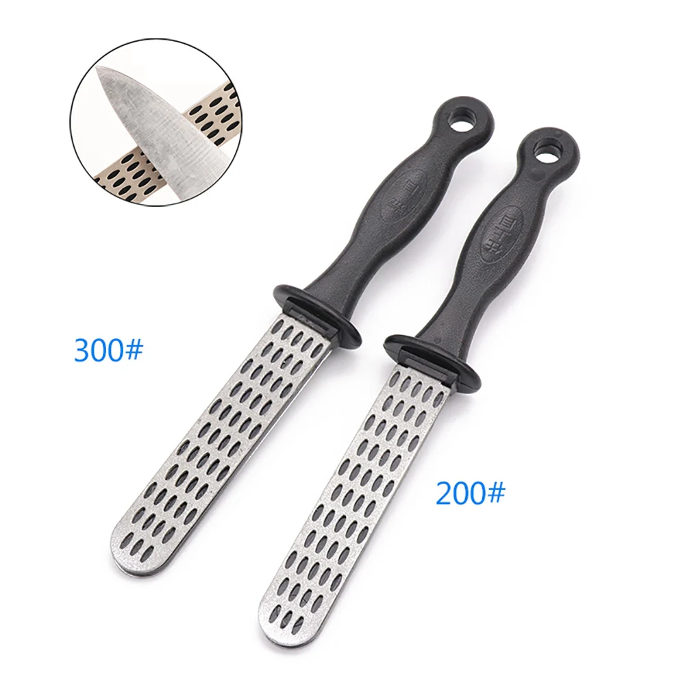 

1 шт., точилка для ножей, алмазные стержни, зернистость 200/300, многофункциональный инструмент, кухонные ножи, портативная точилка для ножей, шлифовальный двусторонний точильный камень