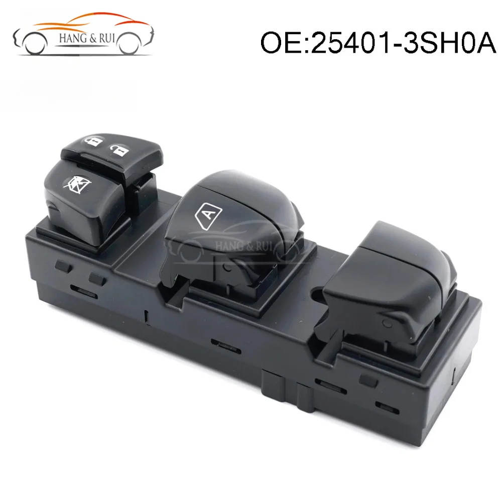 25401-3SH0A Front Left Eletric Power Window Control Switch For Nissan Sentra Leaf JUKE Rogue X-Traill
