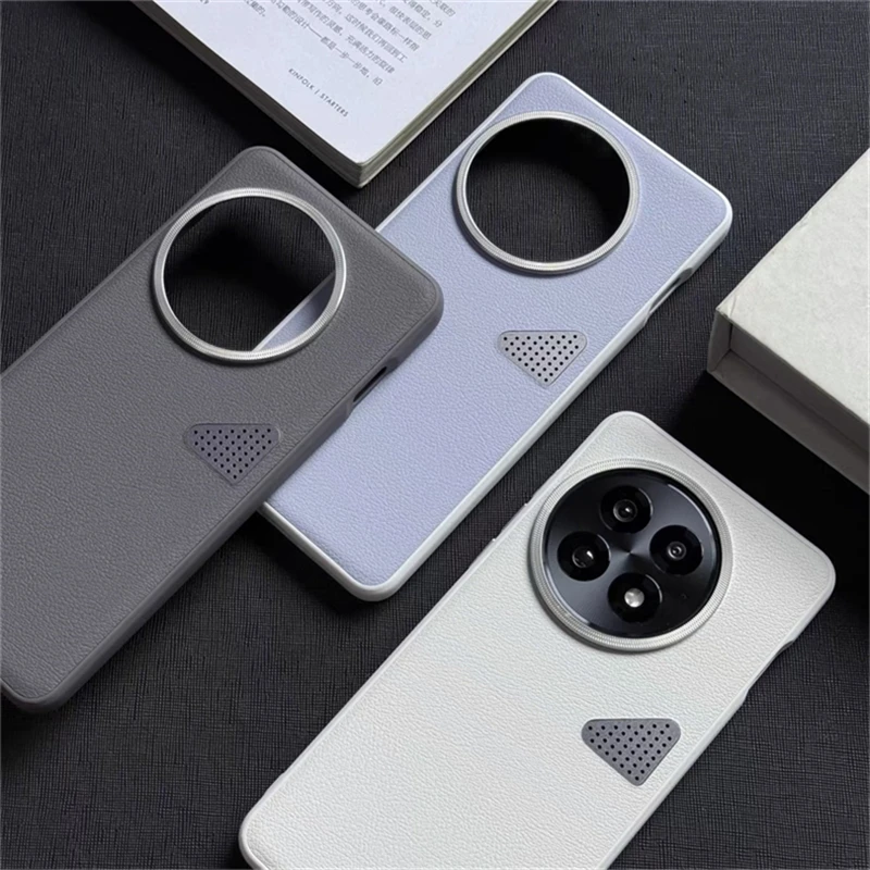 

Case For OnePlus 13 R ACE 5 Pro One Plus 13R ACE5 5G Luxury Lychee Skin Leather Hard Cover Cooling Phone Shell Shockproof Bumper