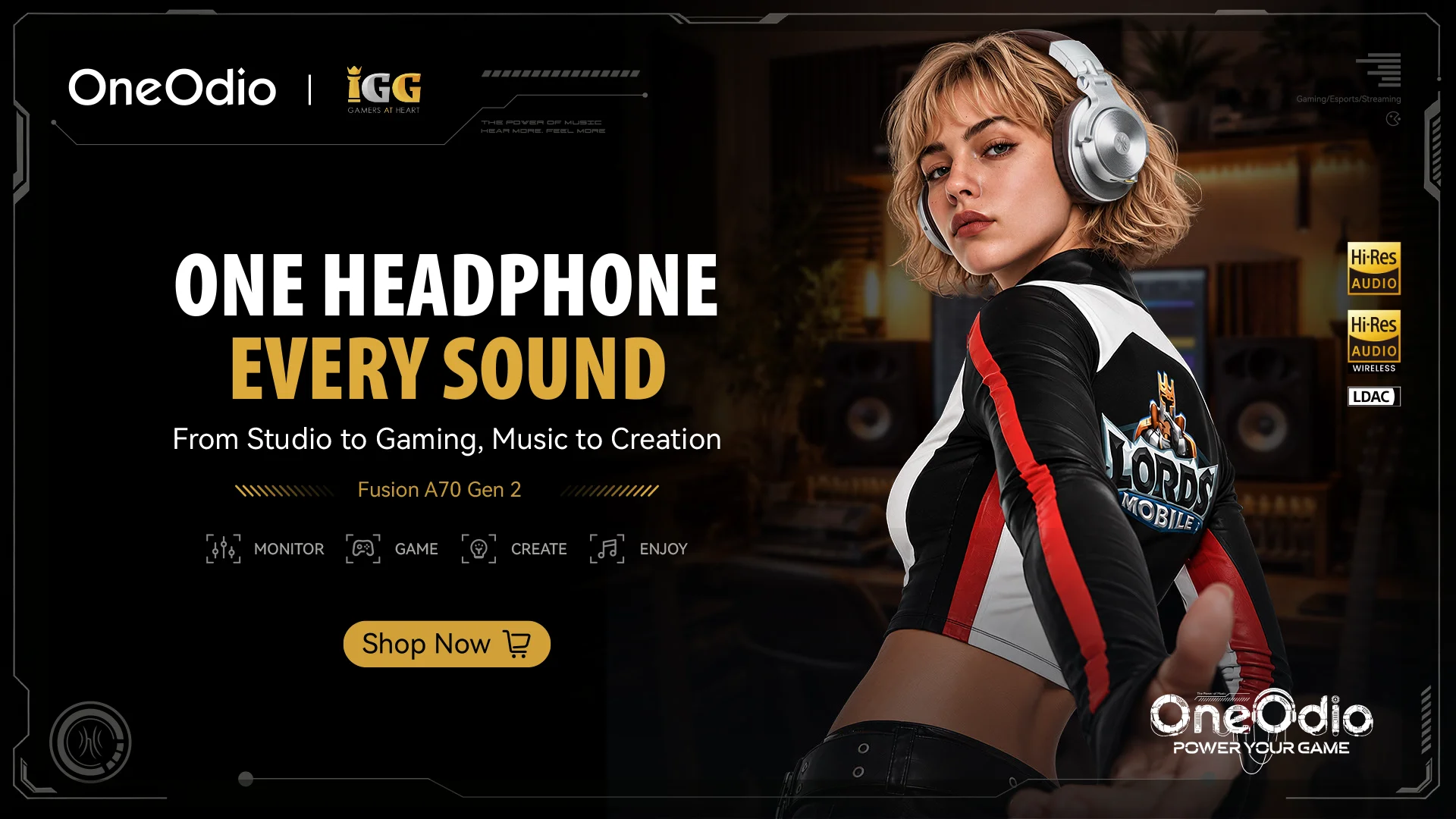 Oneodio Wired Headphones Professional Studio Pro 10/30/50 DJ Headphones With Microphone Over Ear HiFi Hi-Res Monitor Headset