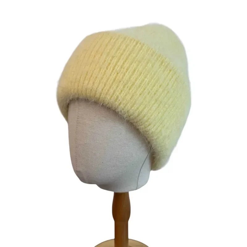 2026 Rabbit fur fashion winter and Autumn Women New Arrival Popular Ladies Beanie Cap High Quality Knitted Hats
