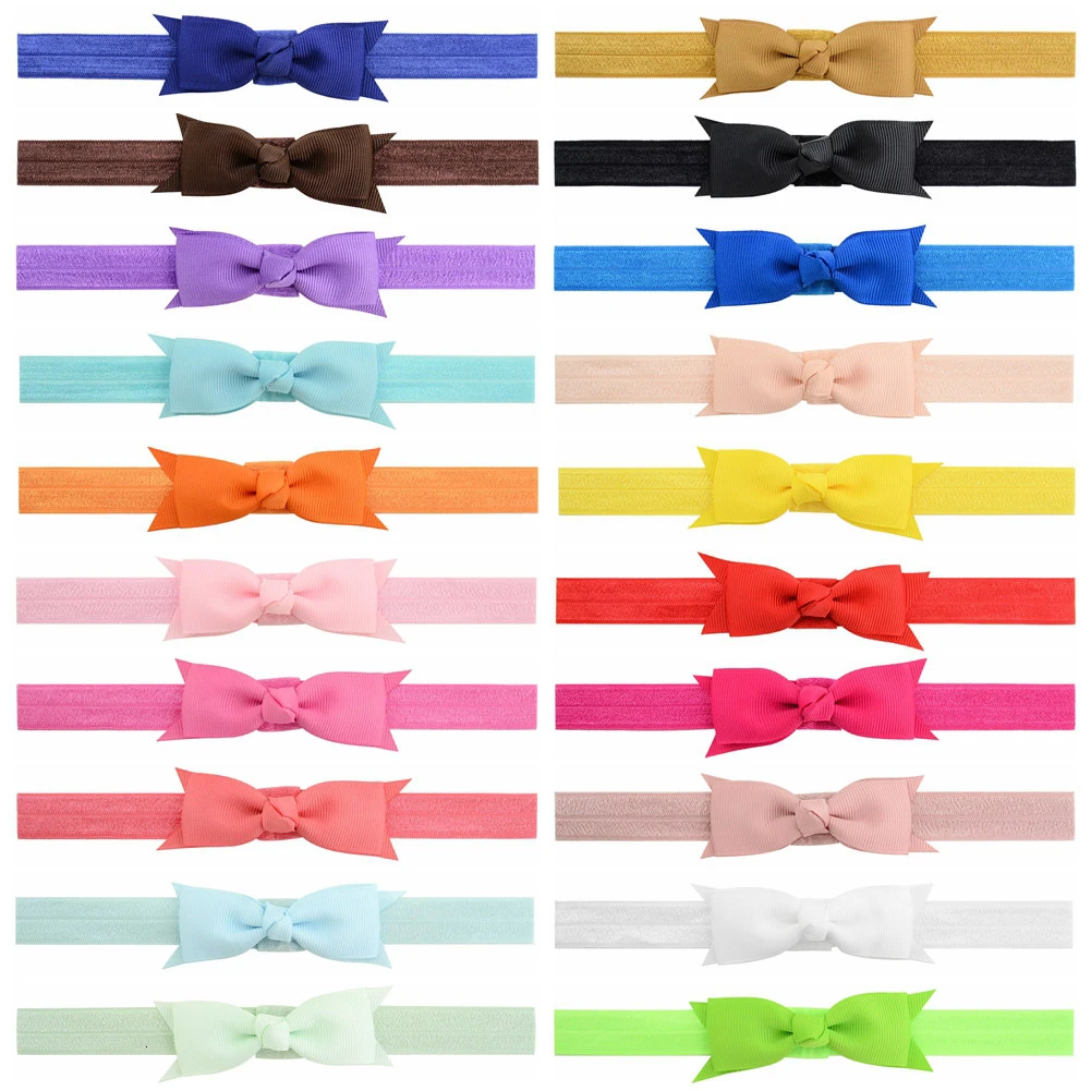 

Soft Newborn Hair Bandage Ribbon Headband Turban Elastic Children Kids Headwear Baby Girl Accessories Bowknot Photo Props