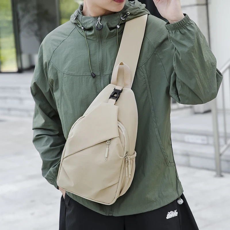 Unisex Große Kapazität Brusttasche Lässige Reise Wasserdichte Einzelschultertasche Einfache Multifunktionale Umhängetasche – Detail 33