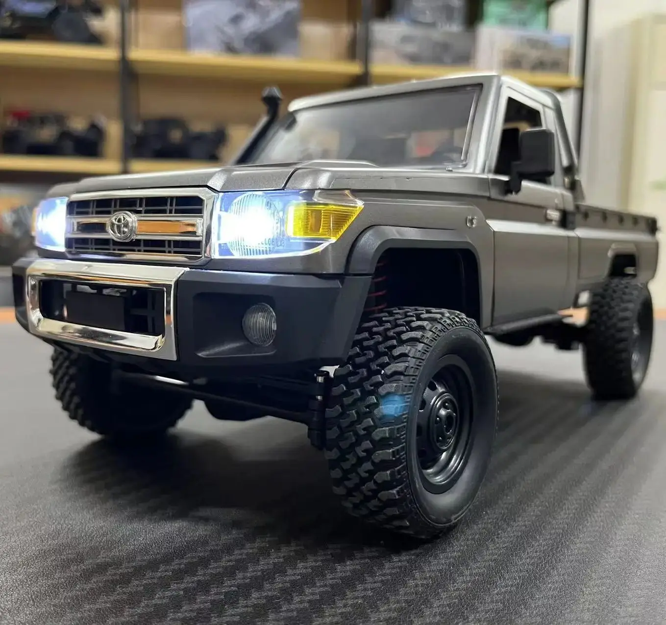 1:12 Full Scale RC CAR MN82 PRO 2.4G 4WD Off-Road Crawler Car Pick Up Truck Upgraded version MN-82 PRO Controllable Headlights