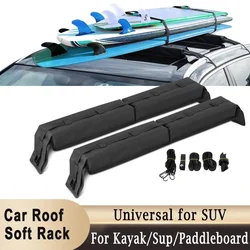 Universal Soft Car Roof Rack Pads PVC 600D Oxford cloth for Kayak/Canoe/Snowboard/Windsurfing Luggage Carry Load 60kg Baggage