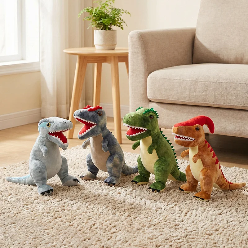 Exquisite Dinosaur Plushie Simulated Animals Plush Toys Tyrannosaurus Rex Triceratops Pterosaur Bedroom Ornaments Gift For Child view 2