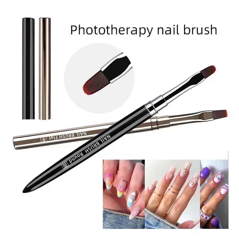 1/2pcs pennelli professionali strumenti colla per unghie penna per fototerapia penna per pennelli per Gel UV acrilico Nail Art pittura pennello da disegno Manicure