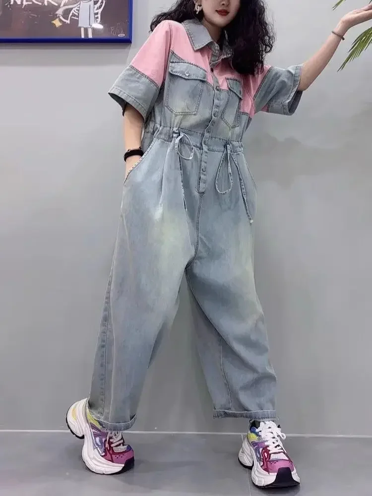 بدلة رعاة البقر النسائية الجديدة لربيع وصيف 2025 عالية الخصر