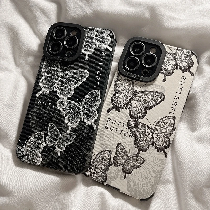 INS Retro Butterfly Soft Silicone Phone Case For Samsung Galaxy A31 A32 A33 A34 A50 A51 A52 A53 A54 A71 A72 A73 A12 A13 A14 A21S
