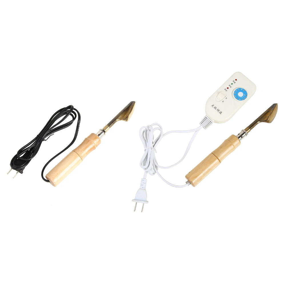 

Portable Wood Handle Mini Electric Iron Strong Toughness Electric Portable for Leather Clothing Bag Shoes Crafting