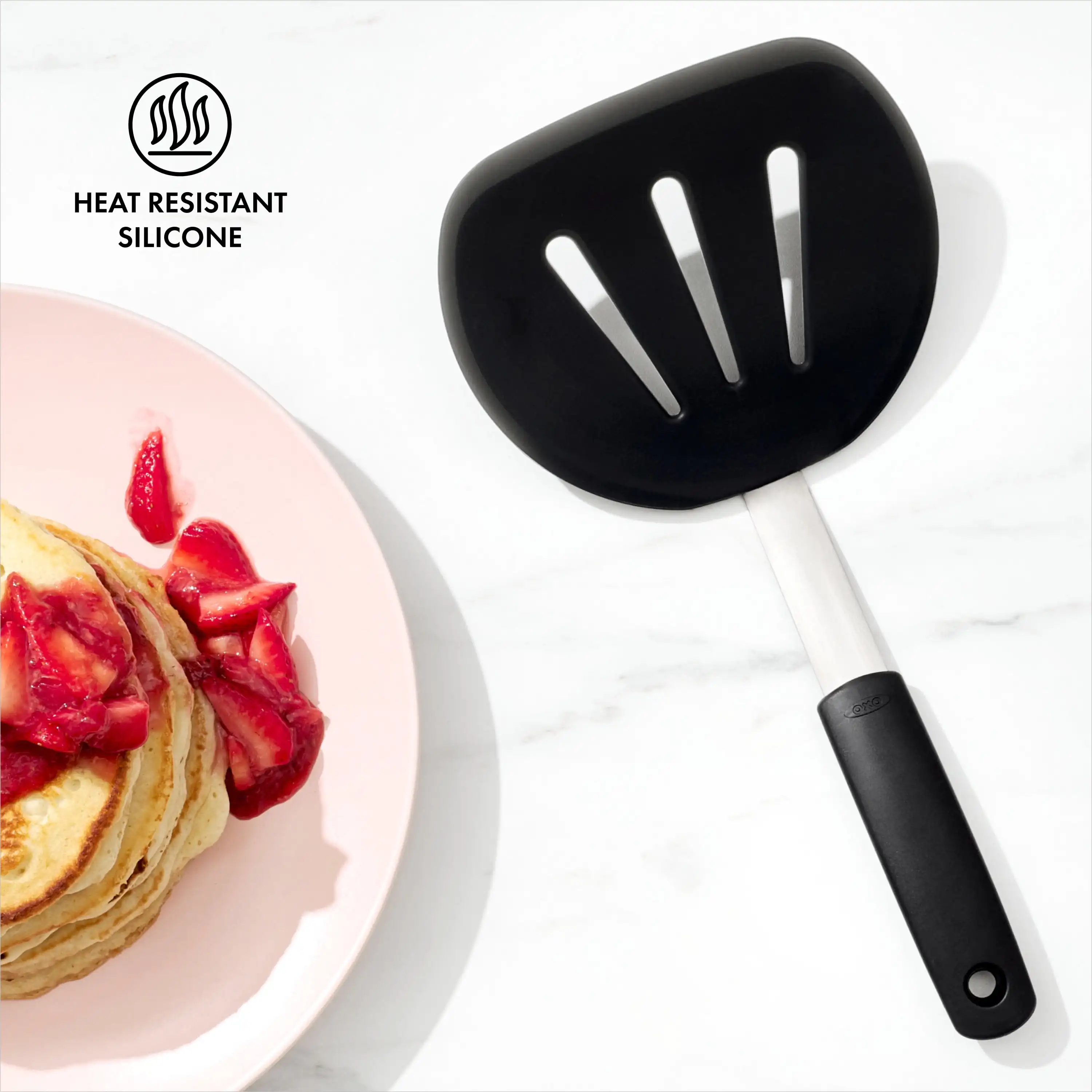 Softworks Silicone Flexible Kitchen Spatula Pancake Turner, Black