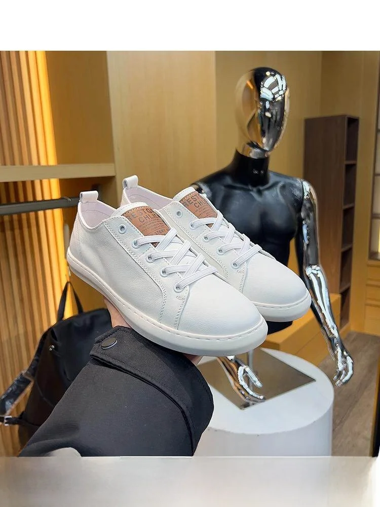 

Fashionable Pure Color Men's Casual Shoes Breathable round Toe Rubber Outsole Synthetic Leather Upper Versatile Slip-On Loafers