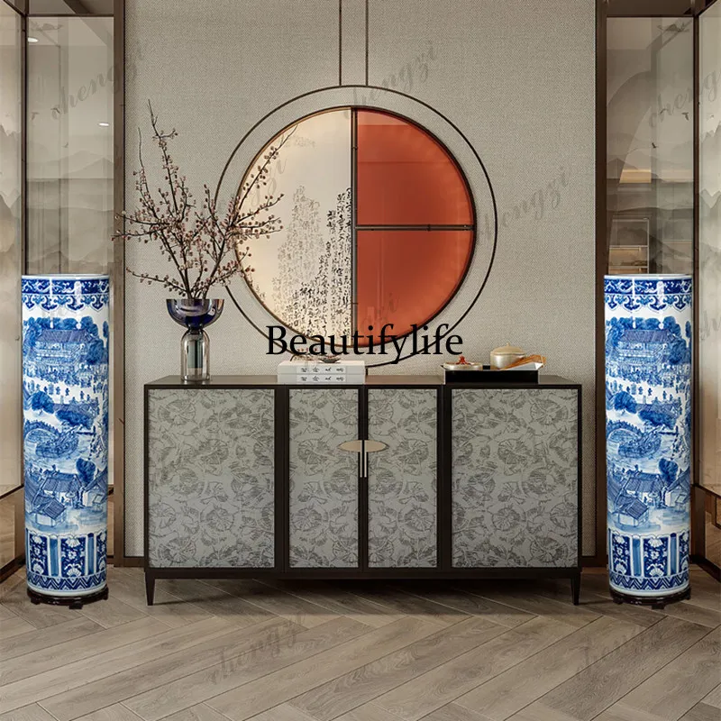 Jingdezhen ceramic hand-painted blue and white porcelain floor-to-ceiling large vase quiver living room   decoration, ornament