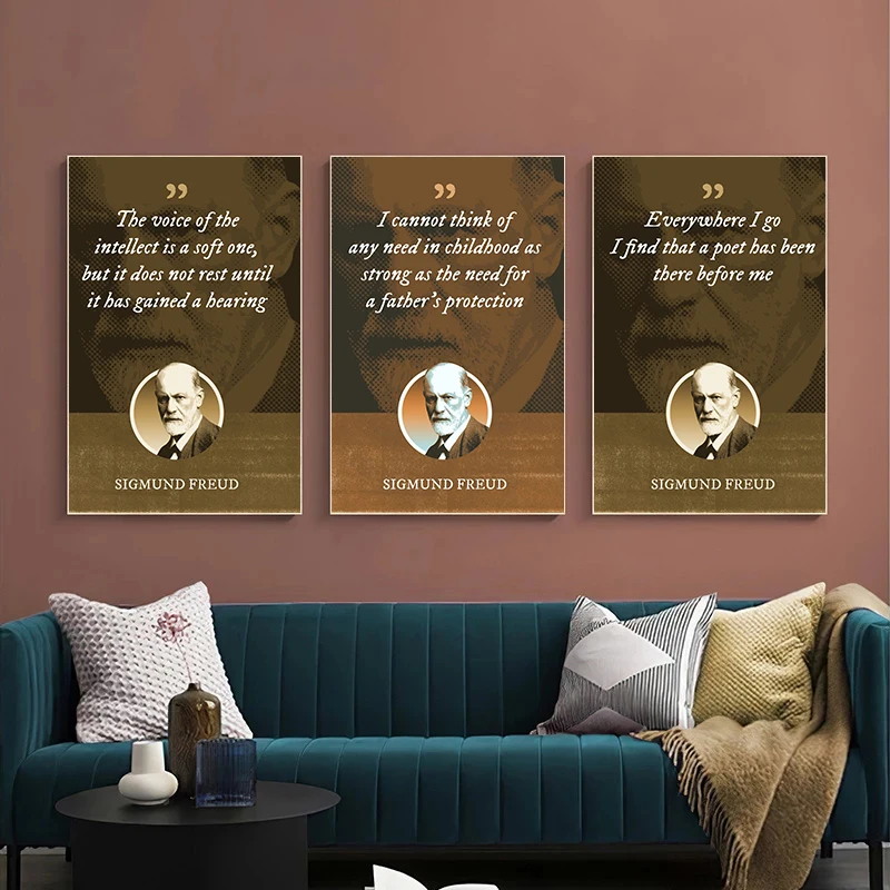 Psychologist Sigmoid Freud Quote Poster Canvas Printed Mural Painting Wall Art Picture Wall Decor for Office Home Corporation