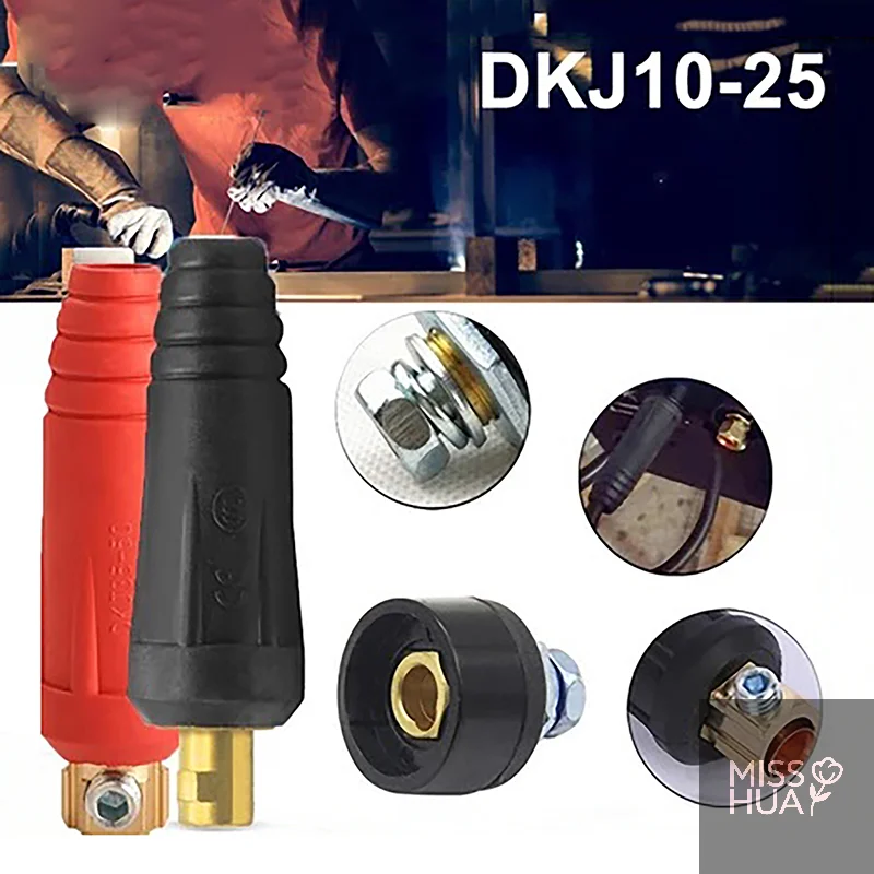 Industry Standard DKJ10-25 Quick Fitting Welding Cable Connector European Style