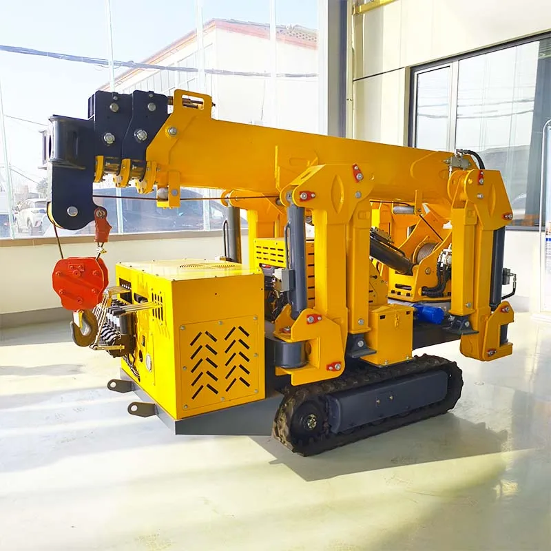 Small Spider Crawler Crane Lifting Machinery Mini 5Ton Diesel Lifting Height Hydraulic Motor Driven in Narrow Spaces
