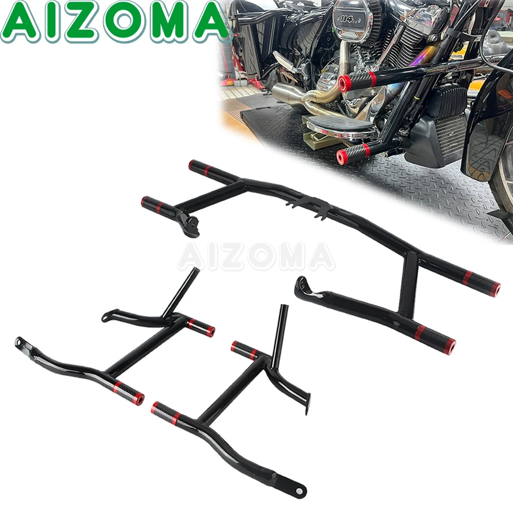 Motorcycle Saddlebag Rail Rear Crash Bar Highway Engine Guard Bumper For Harley Touring Electra Glide FLHFB FLHT FLHTCU FLHTCUL