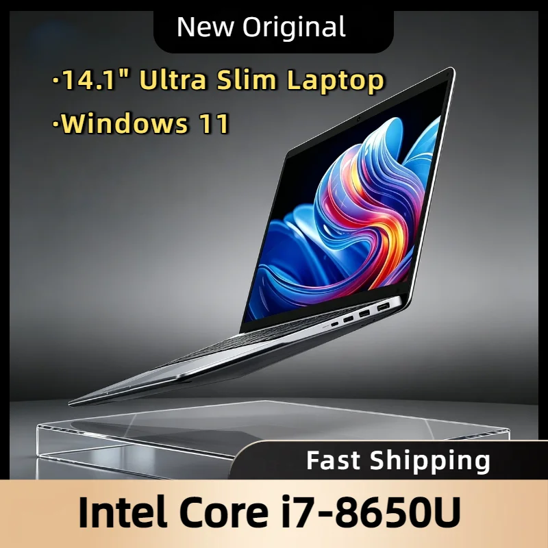 Portátil Ultra Delgado HOT de 14.1 Pulgadas, 32GB RAM, 2TB SSD, Intel Core i7 8650U, Windows 11, Computadora para Juegos, Notebook Gamer, Oficina Profesional
