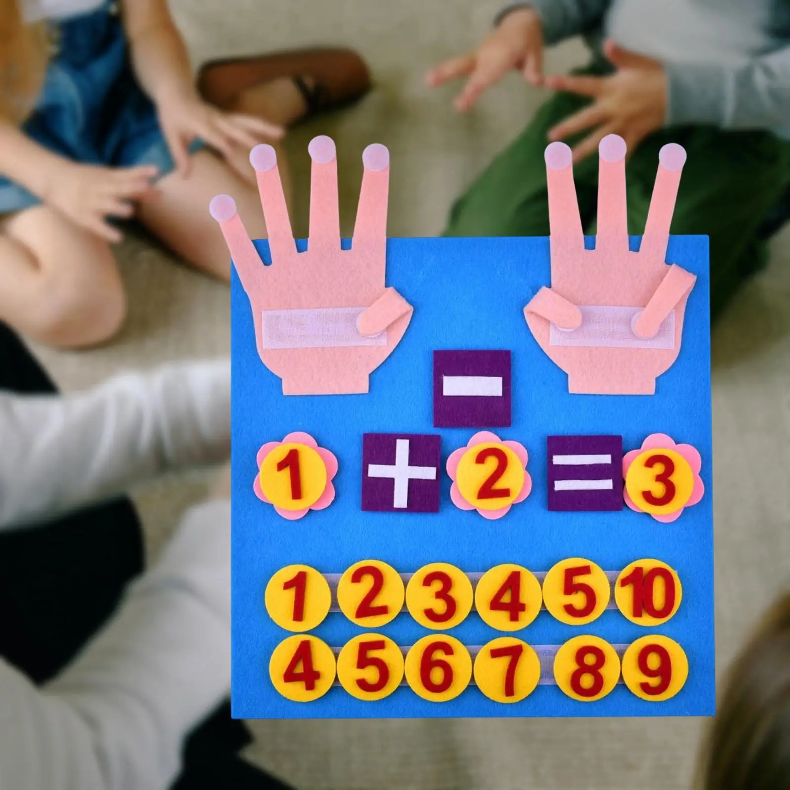 Numero di dita attività di apprendimento addizione sottrazione feltro conteggio gioco matematica giocattoli per bambini bambino scuola materna ragazzi ragazze