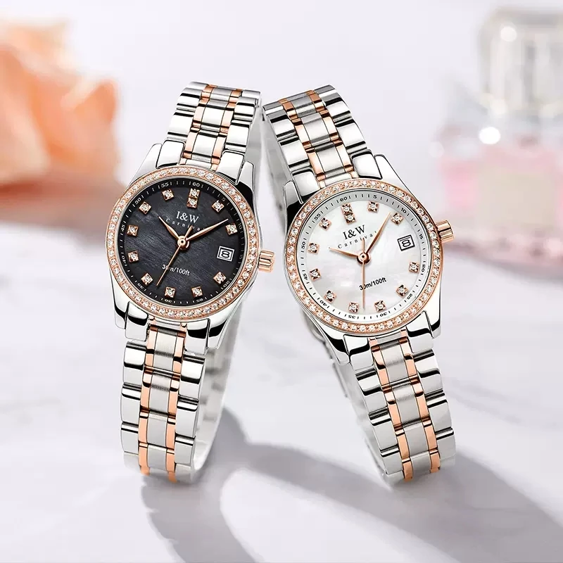 CARNIVAL Brand Luxury Dress Quartz Watch for Women Ladies Waterproof Rose Gold Stainless Steel Wrist Watches Clock Reloj Mujer