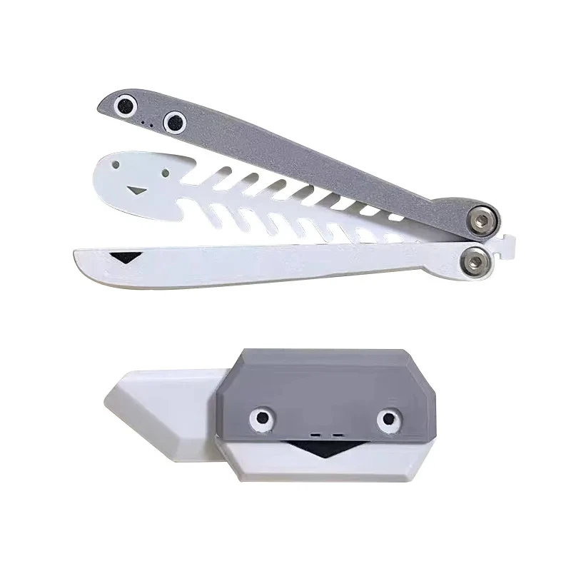 3D Printing Gravity Knife Cub Jumping Small turtle Knife Mini Model Pendant Push Card Decompression Toy Mini Butterfly Knife