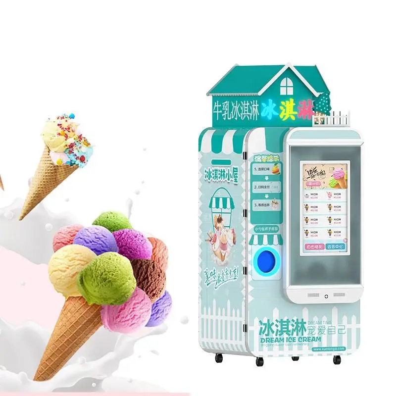 Machine à Crème Glacée Professionnelle 14L/h, Distributeur existent, Panneau LED