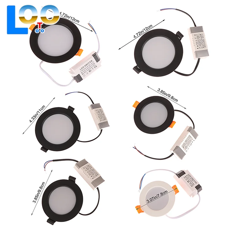 Wpuszczany reflektor LED Downlight AC 110V-265V Lampa sufitowa Białe światło Supermarket 5W7W9W12W18W Akcesoria oświetleniowe