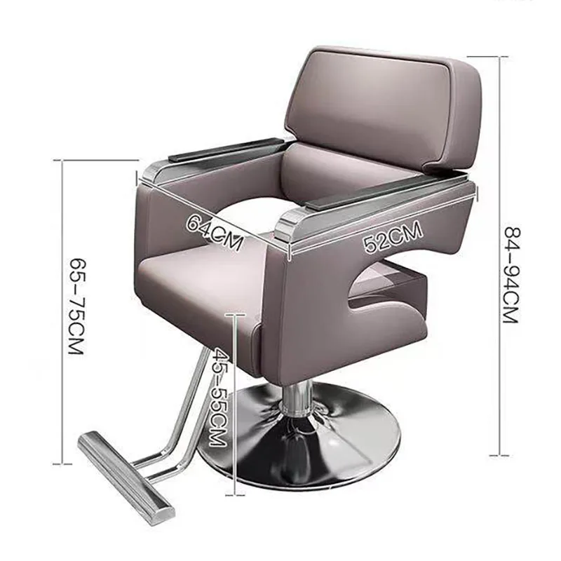 Classic Hair Stylist Chair Reclining Backrest Barber Chair Metal Frame Spa Barbershop Beauty Parlor Stylist silla de peluquería
