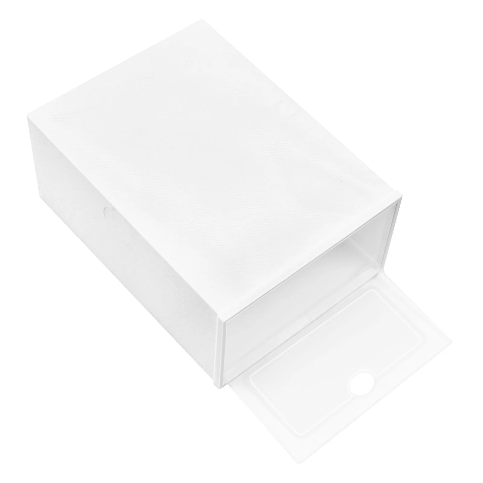 20-Pack Shoe Storage Boxes Transparent Stackable, Plastic Foldable Shoe Organizer Set with Ventilation Holes, Space-Saving for Closet Entryway, Fits Men & Women Shoes, White