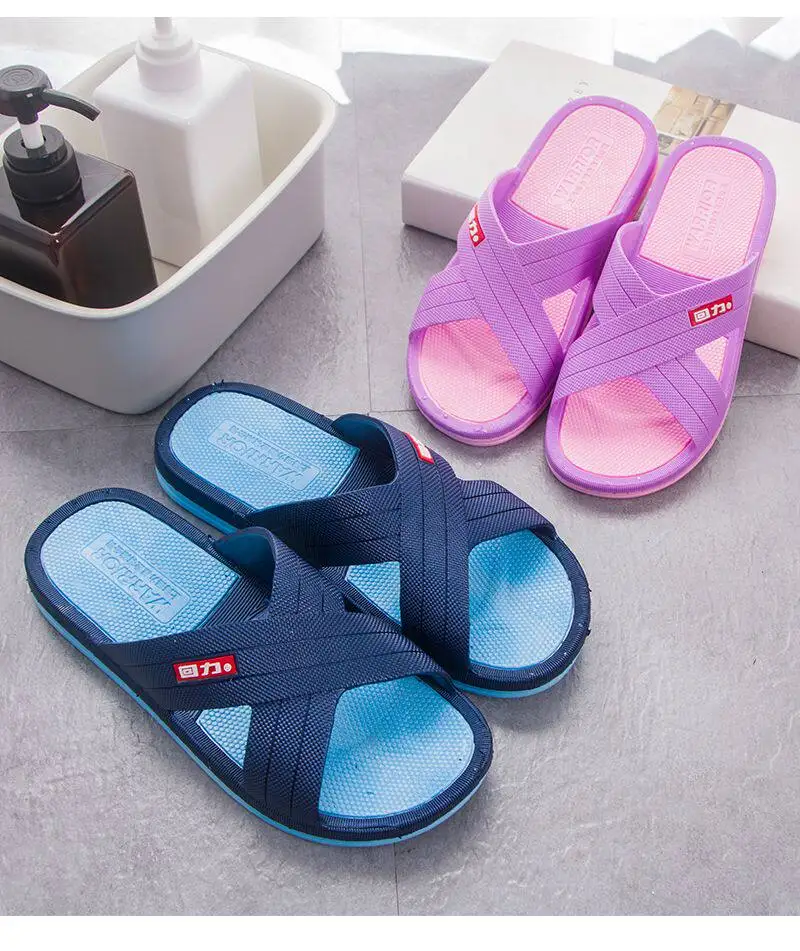 Pantuflas Antideslizantes para Baño, para Hombre y Mujer, Pantuflas Planas de PVC Transpirables para Interiores, Cómodas, Res...