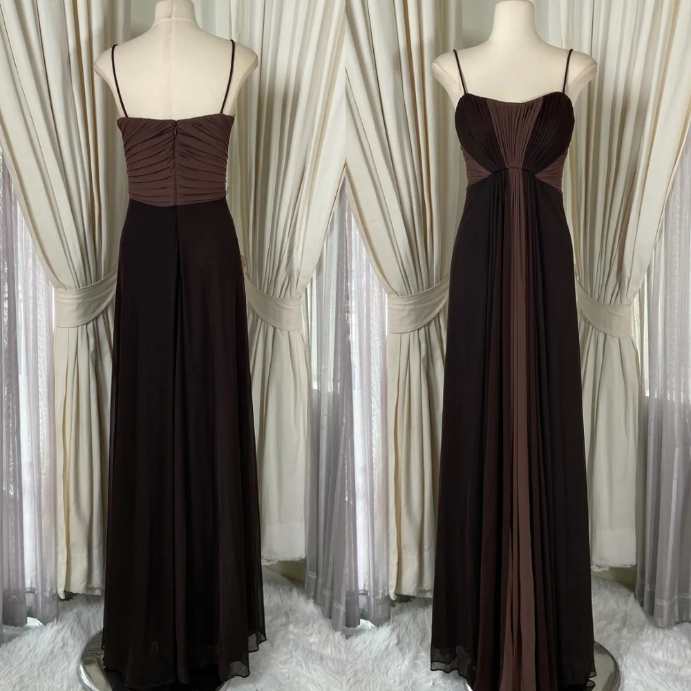 

Customized Soft Chiffon Evening Dresses Exquisite Strapless Sleeveless Homecoming Dresses Temperament Sweep Train Prom Dress