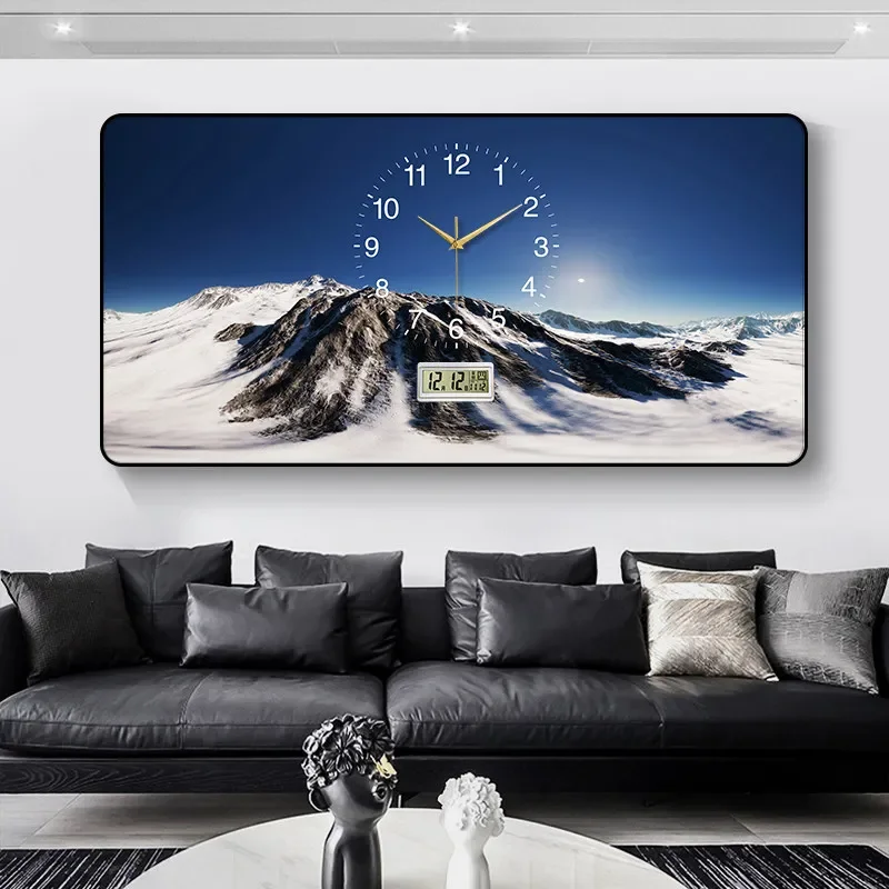 

Home Decor Items Room Watch Clocks Deluxe Perpetual Calendar Living Room Wall Clock Pictures Wall Decoration Decorative Painting