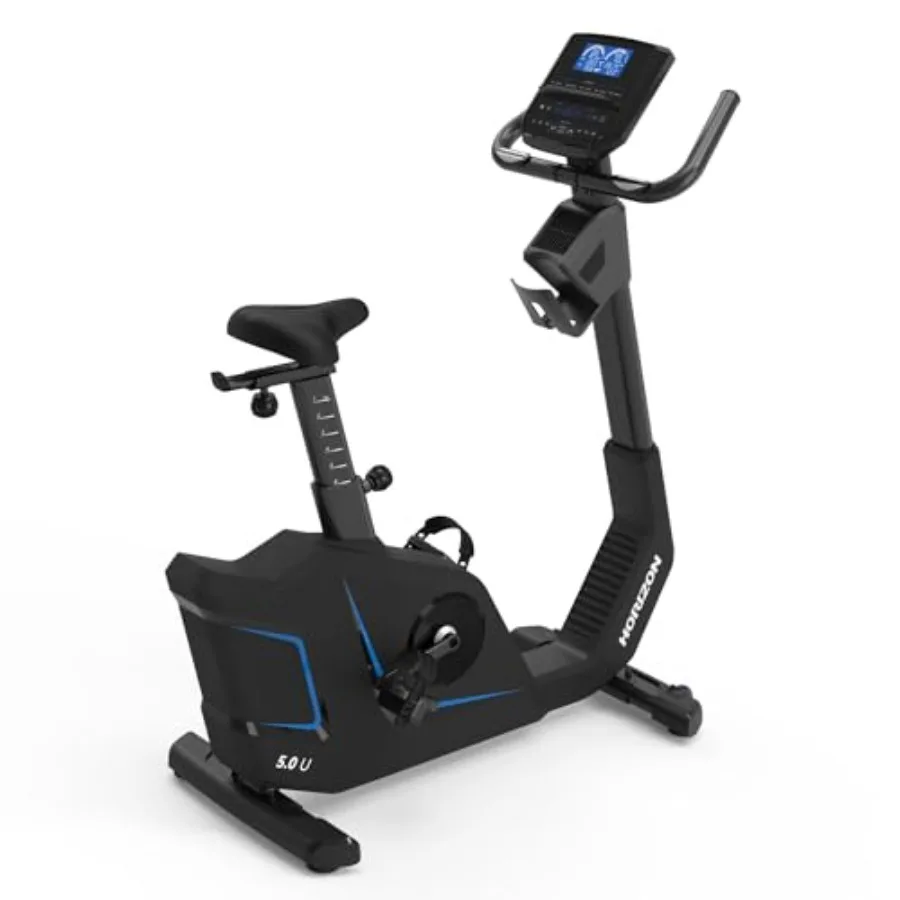 

5.0U Upright Bike for Home Fitness and Cardio with Magnetic Resistance Bluetooth Connectivity Padded Seat Step-through Frame 30