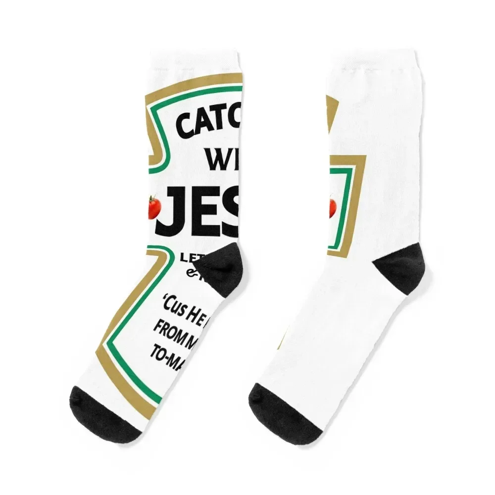 

Catch Up With Jesus Socks kids golf heated Hiking boots Male Socks Women's