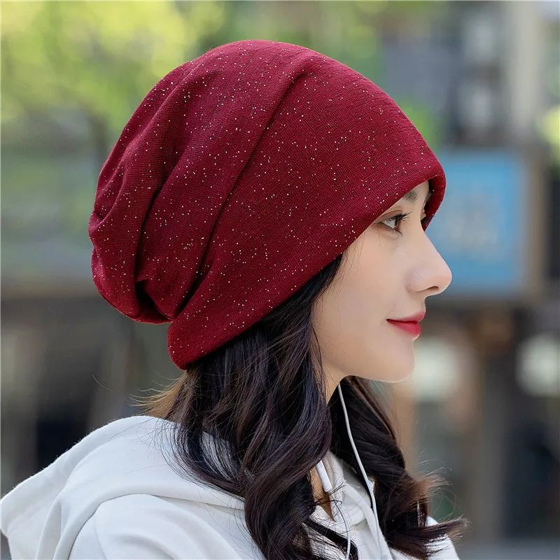 Women Summer Silver Dot Breathable Sun Hat Spring Autumn Windproof Warm Pregnant Confinement Cap Multifunction Headscarf W52