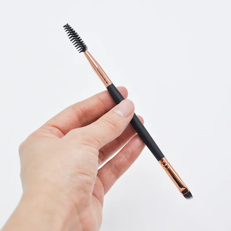 1pcs Two -headed Eyebrow Brush Spiral Diagonal Corner Makeup Brush Wood Handle Easy To Carry Beautiful Makeup Tools Beauty