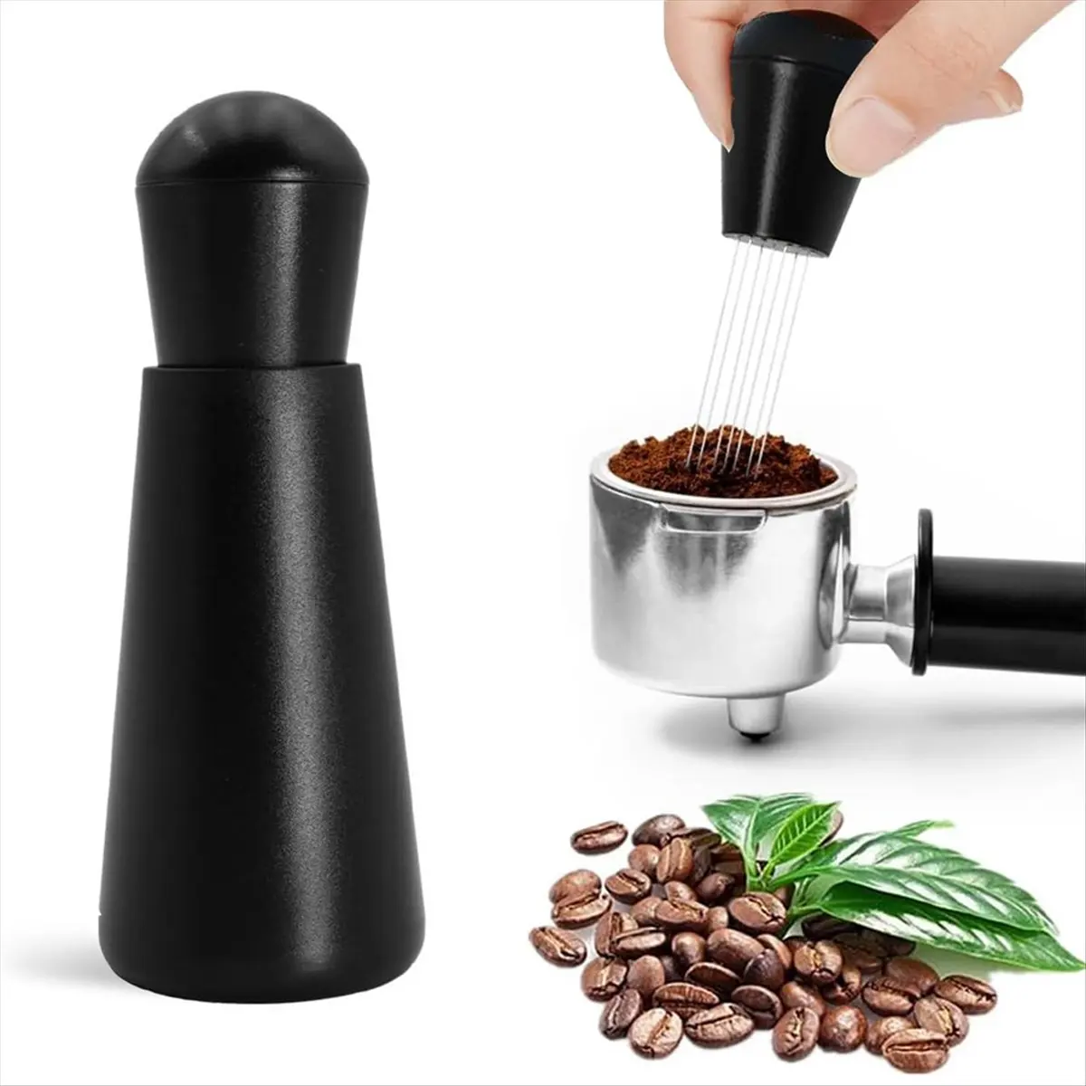 

BHBL Инструменты для раздачи эспрессо, 12 игл, 0,4 мм, мешалка для кофе эспрессо, инструмент для раздачи тампера с подставкой B