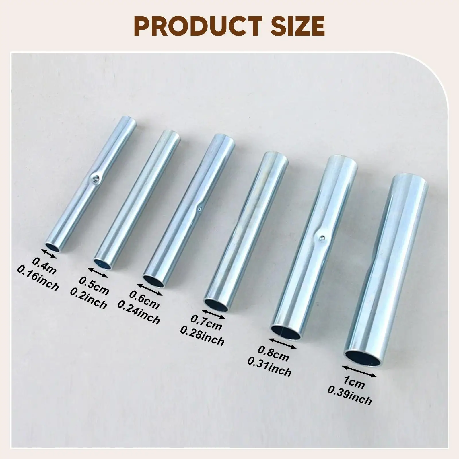Metal Tent Pole Connector Joint Repair Sleeve for Fiberglass Poles Plant Greenhouse Support for Camping and Gardening