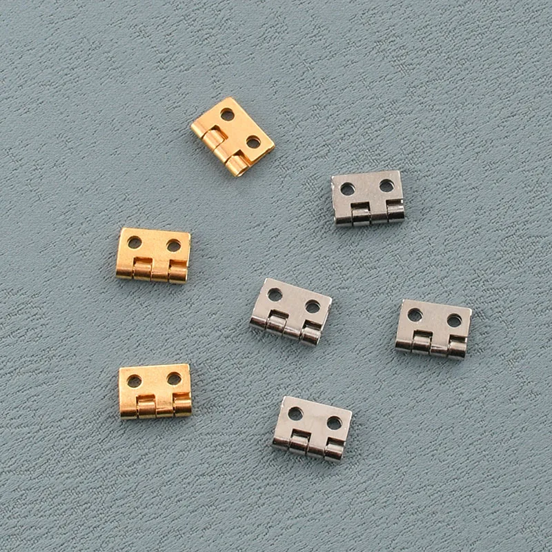 50pc 10x8mm Mini Brass Hinge For Small Craft Door Box Accessories Miniature Furniture Fittings Home Hardware