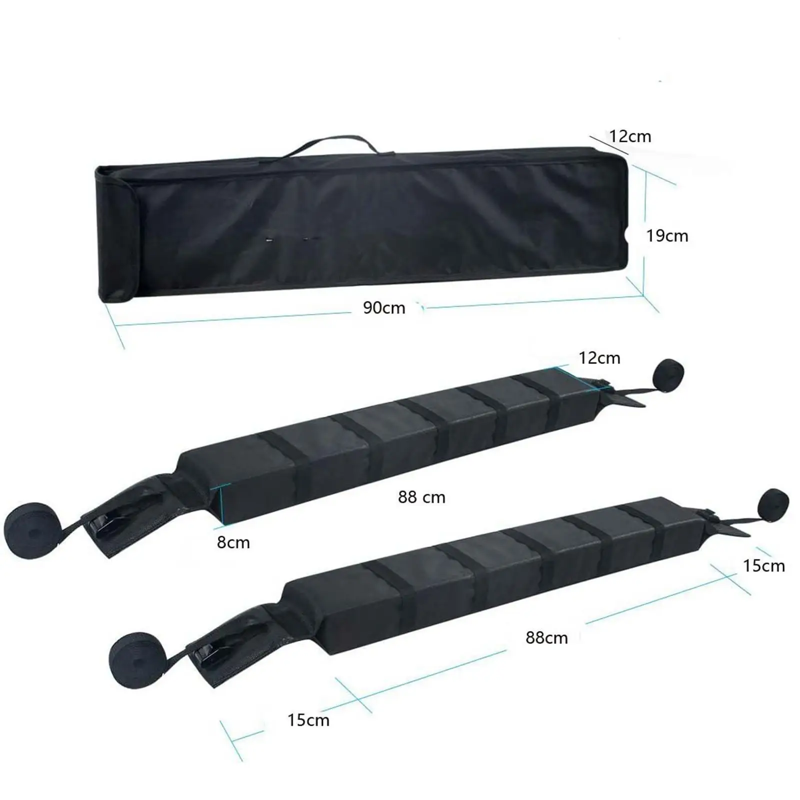 Roof Rack Pads Multipurpose Attachment Oxford Cloth for Snowboard Kayak
