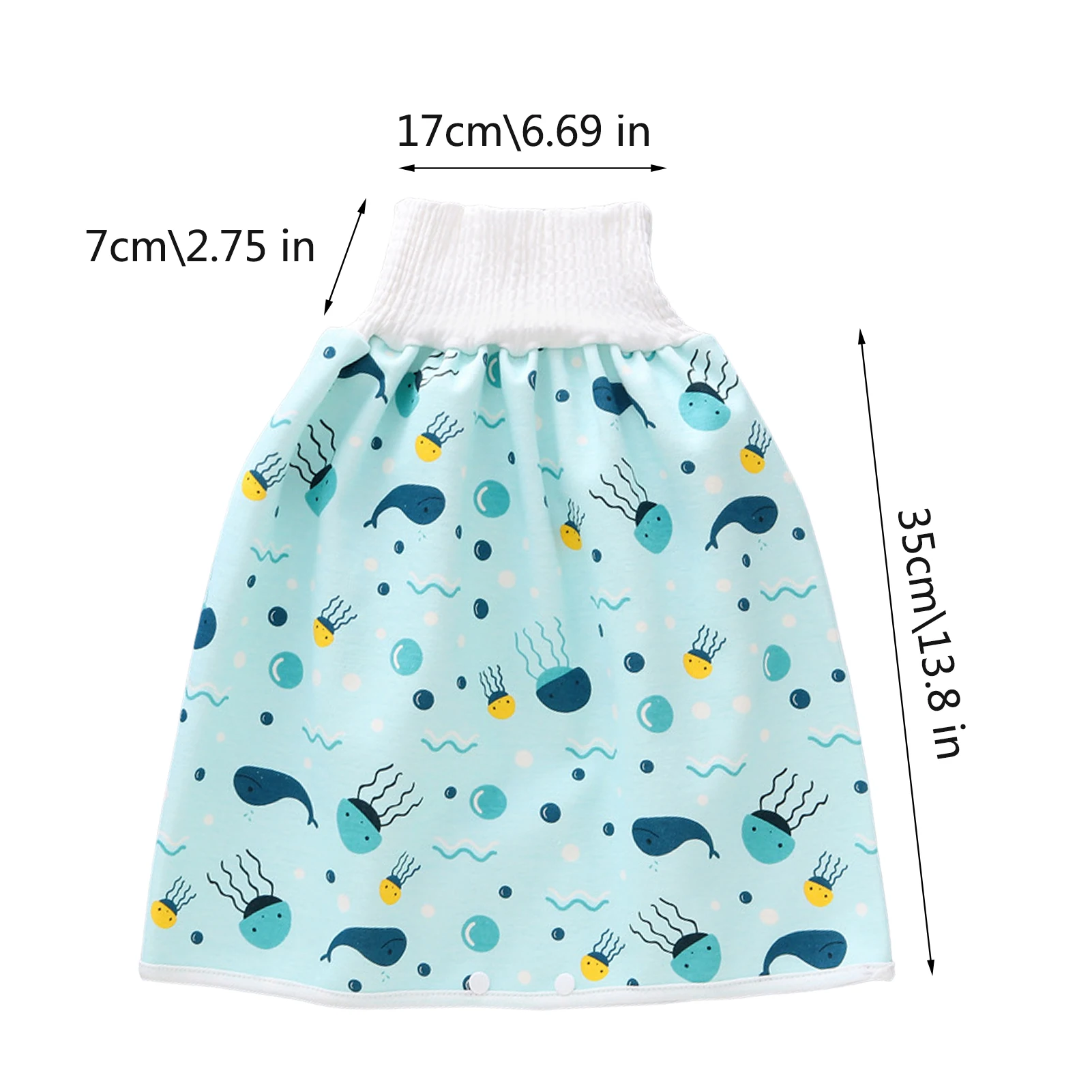 Waterproof Diaper Skirt Unisex Waterproof Diaper Shorts Anti-Baby Bedwetting Cotton Baby Anti-Leakage Skirt For Boy Girl Night