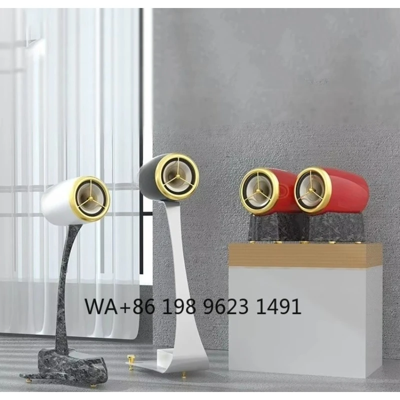 Aviation Aluminum Alloy Vertical Bluetooth Active Speaker High Fidelity HiFi Loudspeaker for Home Audio Entertainment