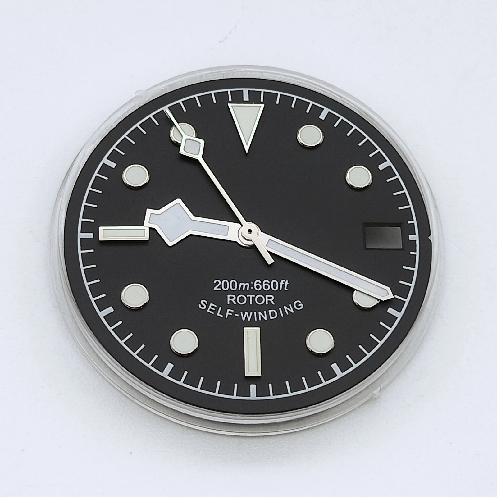 28.5MM Watch Part Green Luminous Dial Add Hands Fit NH35 Automatic Movement