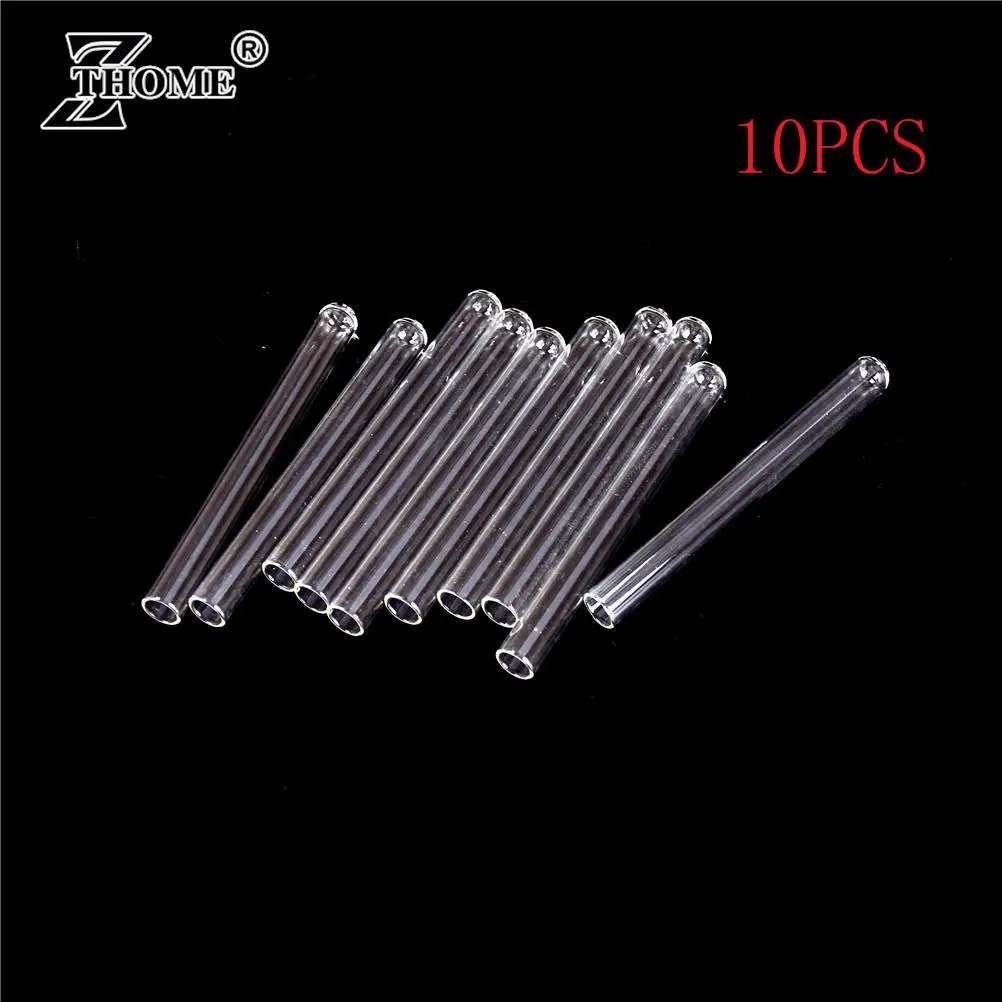 10Pcs 100 mm Glass Blowing Tubes 4 Inch Long Thick Wall Test Tube