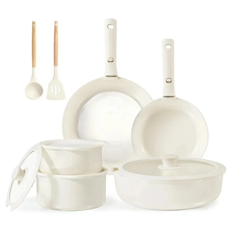 Für Batterie de cuisine und céramique, Casseroles und Poêles Deguisables Non Toxiques