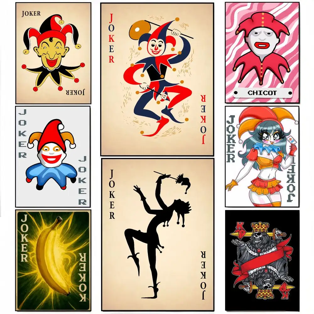 Game Joker B-Balatro retro card Painting Calligraphy Stylish Canvas Poster Wall Art for Bedroom Study Home Decor