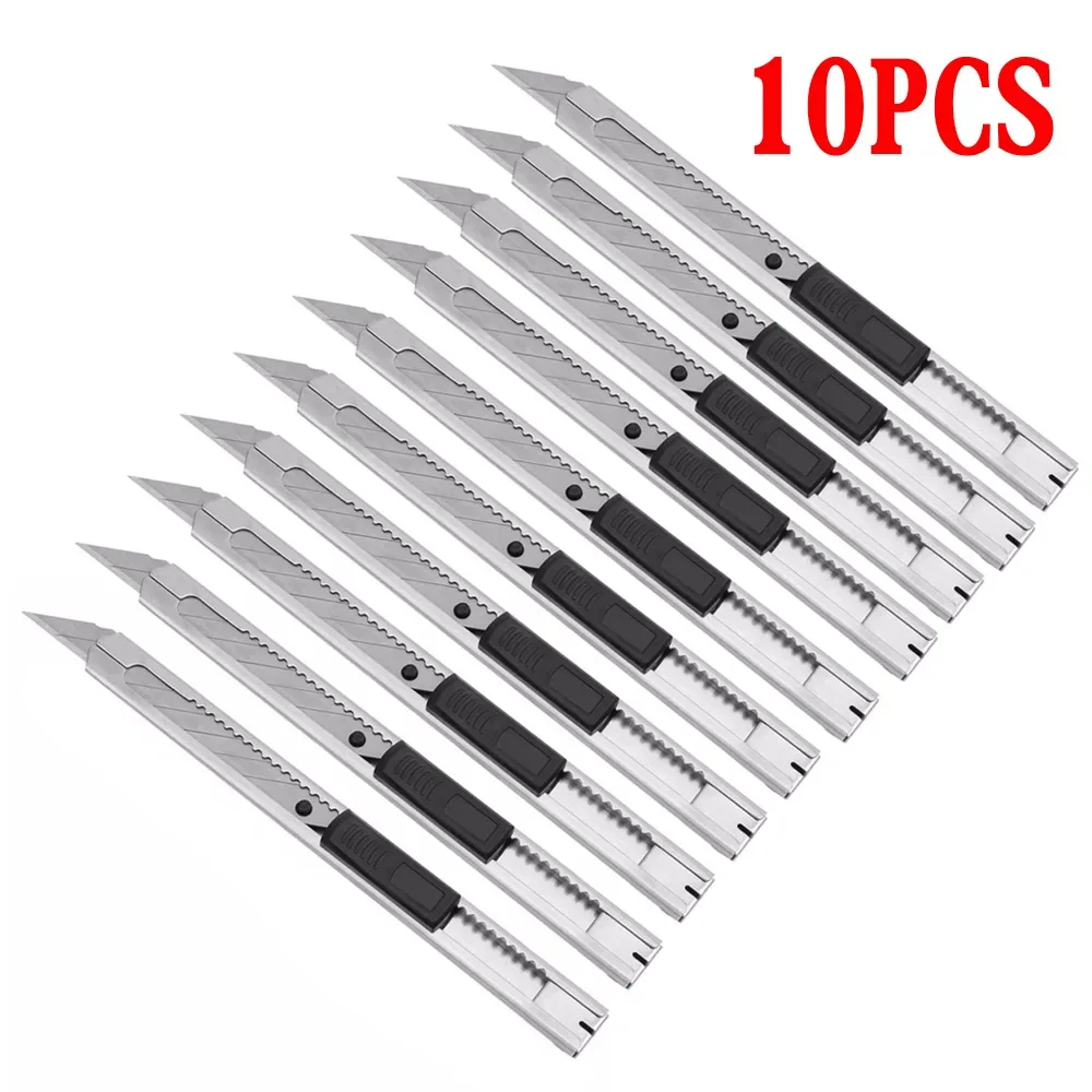 10pcs Vinyl Film Cutting Knife Mini Stainless Steel Pocket School Office Stationery Cutter Paper Graphics Diy Knife