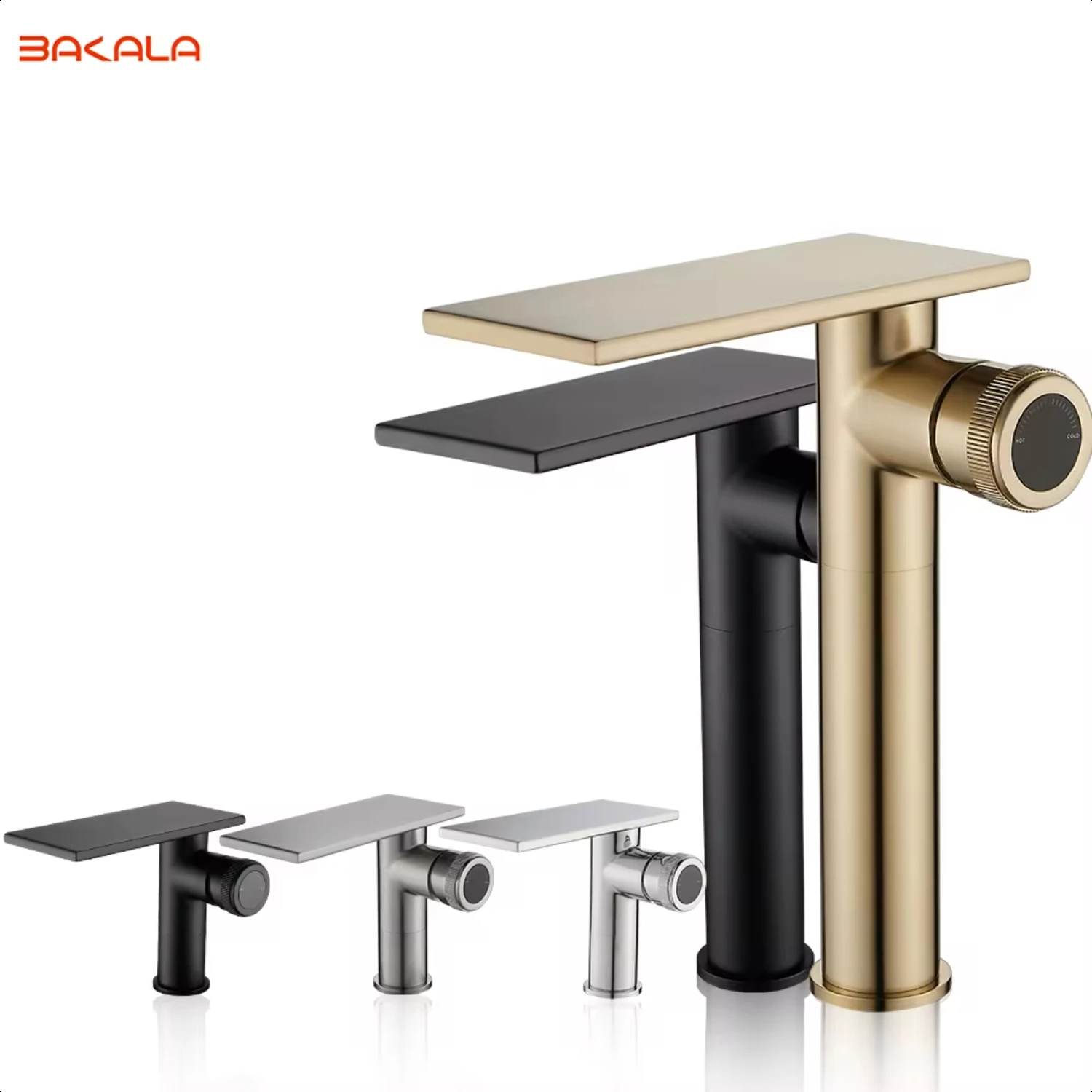 

Bathroom Waterfall Sink Faucet Black Faucets Brass Bath Faucet Hot&Cold Water Mixer Vanity Tap Deck Mounted Washbasin tap